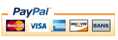 We Accept Visa, Master Card, Discover, American Express, Paypal